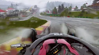 Is Eau Rouge Possible FLAT Backwards in FULL WET Conditions??