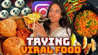 I Only Ate Viral Reel/Shorts Food For 24 Hours Of Different Countries 🇮🇳🇰🇷🇮🇹| @sosaute #viralfood