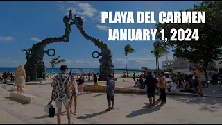 Walking Tour,5th Ave/Beach,Playa Del Carmen,Mexico,January 1 2024