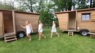 Nie wieder Miete: Deutscher Erfinder baut Zirbenholz Wohnwagen und Sauna: Wohnwagen statt Tinyhaus.