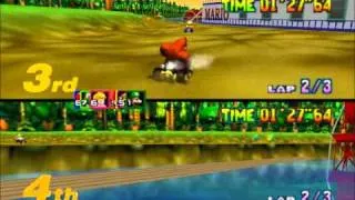 Mario Kart 64 - Special Cup - DK's Jungle Parkway Multiplayer