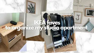 IKEA favorites for small space organization | how I organize my studio apartment