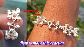 Unique Desin  Bracelet With Silver  |How To Make This Bracelet | Silver Twisted Bracelet |