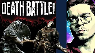 YELLING AT MY PROBLEMS | Skyrim VS Dark Souls  | DEATHBATTLE! Reaction!