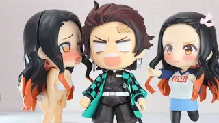 Tanjiro is confused when he sees Nezuko, who has split into two people【Demon Slayer】【Stop motion】