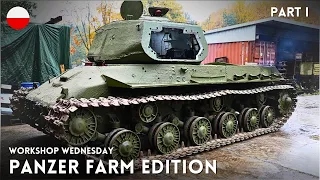 WORKSHOP WEDNESDAY: Kurt and Beau visit PANZER FARM! Ft. StuG world, SdKfz 250, T34 PLUS JS2 Ride