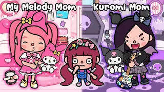 I Have 2 MOMS: MY MELODY Vs KUROMI 💗💜👩‍🍼 Toca Hello Kitty And Friends | Toca Life World | Toca Boca