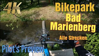 Bikepark Bad Marienberg 2021 (Alle Strecken) Pilot's Preview #7 [4K]