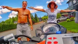 STUPID, CRAZY & ANGRY PEOPLE VS BIKERS 2019 [Ep.#827] "CRAZY PEOPLE JUMP OUT"