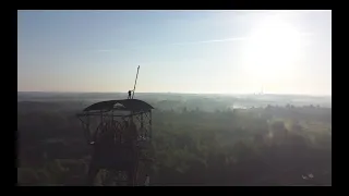 Free climbing on sight - the tower of an abandoned coal mine.