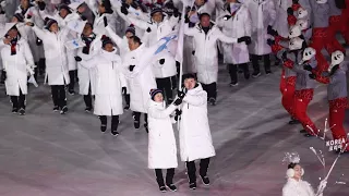 Koreas march together at 2018 Winter Olympics