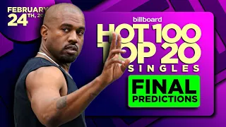 FINAL PREDICTIONS | Billboard Hot 100, Top 20 Singles | February 24th, 2024