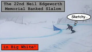 12 year old girl snowboarder Aleh goes to Big White to be in Neil Edgeworth Memorial Banked Slalom