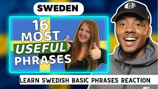 AMERICAN Reacts Learn Swedish basic phrases-16 Swedish words and phrases to communicate in Swedish!