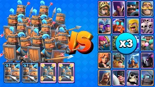 16 RECLUTAS vs TODAS LAS CARTAS X3 | Clash Royale