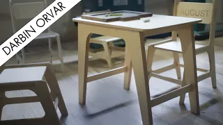DIY Modern Kids Desk & Chair - Montessori Style