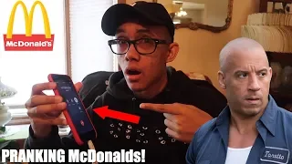 PRANKING McDonalds With Vin Diesel's VOICE!!