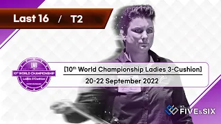 [Table 2] 10th World Championship Ladies 3-Cushion 2022 - Last 16 & Quarter Final