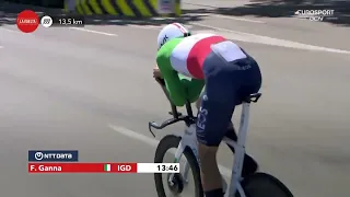 Ganna's show during the Vuelta Time Trial