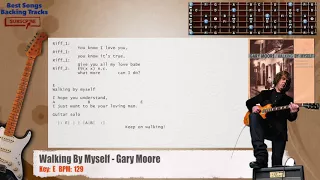 🎸 Walking By Myself - Gary Moore Guitar Backing Track with chords and lyrics