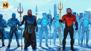 AQUAMAN Joins Forces to Defeat Their Common Enemies and Reveals Atlantis to the World.