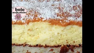 BOLO MOLHADINHO DE DOCE DE LEITE E COCO