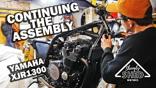 Continuing The Assembly! Yamaha XJR1300 Shoogly Shed Motors