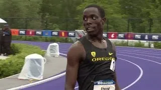 Oregon's Cheserek talks winning Pac-12 men's 10,000m race