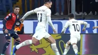 Beautiful freekick goal by King Zlatan Ibrahimovic vs Genoa