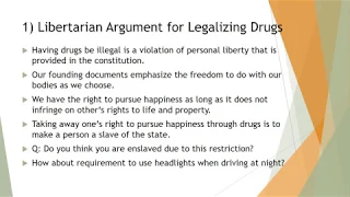 Drug Legalization Arguments for legalizing drugs Meaghan Cussen & Walter Block