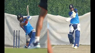 Virat Kohli and Hardik Pandya: Intense Batting Practice at the Nets