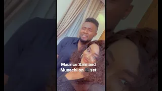 Watch Maurice Sam and Munachi  Itumo on set #trending #trendingshorts #youtubeshorts #mauricesam