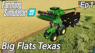 ⭐ Big Flats Texas ⭐ Farming Simulator 22 ⭐ FS22 ⭐ Harvesting Wheat Field ⭐ Timelapse ⭐ Ep 1