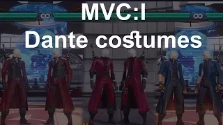 Marvel vs Capcom: Infinite Dante costumes