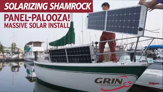 Shamrock Electric Sailboat Conversion Part 4 - Installing a Massive Solar Array