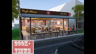 COMMERCIAL INTERIOR DESIGN Design of Cafe Restaurant || Lumion Walkthrough || Realistic Rendering