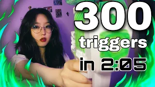 300 TRIGGERS in 2:05 | Fast and Aggressive ASMR