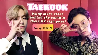 Taekook's KV sign , behind the curtain mystery ~Run ep 120+121 behind Taekook moments