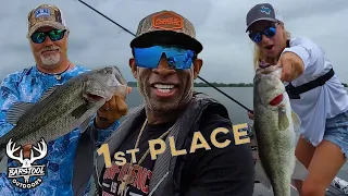 Deion Sanders fishes with Sydnie Wells