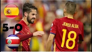 Spain vs Costa Rica 5-0 All Highlights and goals - HD