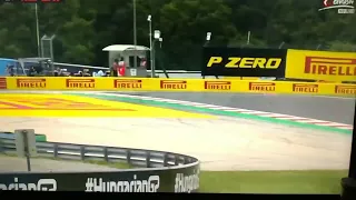 Perez crash Hungarian GP FP1