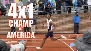 Jamaica College WINS Penn Relays 4x1 In POURING RAIN!