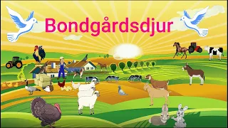 🐎🐄🐎🐄 Bondgårdsdjur Namn & Ljud på svenska för barn.  Farm animals ... In Swedish