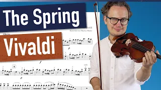 A. Vivaldi The Spring -  The Four Seasons 1. Movement | violin sheet music | piano accompaniment