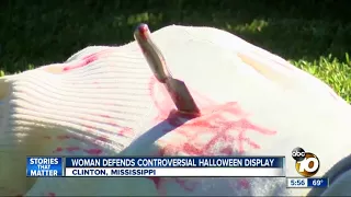 Mississippi women defends controversial Halloween display