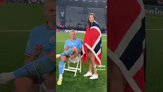 Haaland And his Girlfriend's Beautiful Moment☺️🥺 #football #haaland