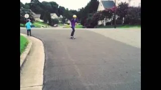 Longboarding. Gloves down slide shuv. Huge toeside. 180 toeside gloves down. Heelside.