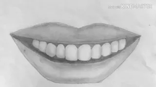 How to draw smiling lips shading for beginners