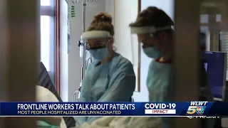 Greater Cincinnati frontline workers say many patients in their care are unvaccinated