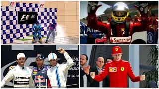 EVOLUTION OF CELEBRATION/PODIUM IN F1 GAMES